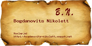 Bogdanovits Nikolett névjegykártya